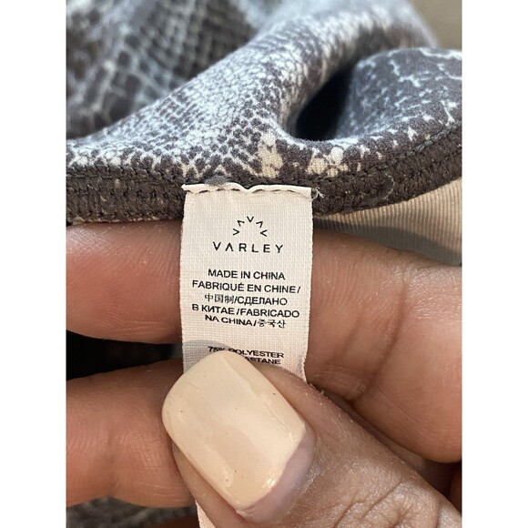 Varley Century Snake Leggings Size Small S Animal Viper Grey Pumice - Picture 7 of 9